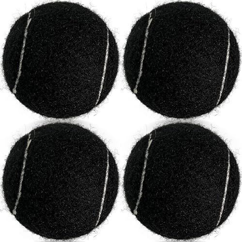 HiBallBall Tennis Balls, 4 Pack Practice Tennis Balls for Beginner, Training Tennis Balls for Pets Dogs
