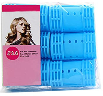 Wavers Plastic Hair Rollers & Curlers, Snap Self-Grip Rollers, No Heat Curlers for DIY Hairdressing, Hair Salon, Barber - 6 Sizes, Mens Straightener (E, One Size)
