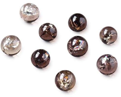 SUPBEI Natur-Kristallkugel-Kugel Rauchquarz 10 Kugeln für DIY-Schmuckherstellung, Reiki, Energieheilung, Meditation, Palmsteine, TouchStones, Heilkristall-Edelsteinkugel,18-20mm