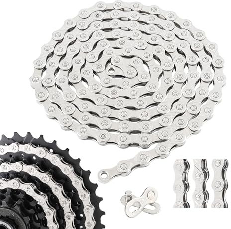 Fututech 9-Gang-Fahrradkette für Mountainbike, Rennrad, Faltrad, Tourenrad, Stadtrad, Fahrradzubehör (9 Gänge)