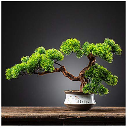 Künstliche Pflanzen für den Innenbereich, künstliche Kiefer und Zypresse, künstlicher Bonsai-Baum, Wohnzimmer, Hoteleingang, Dekoration, Ornamente, chinesischer gefälschter Baum, Topfpflanzen in