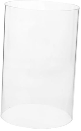 MUSISALY Clear Glass Cylinder for Candle Holder 5.91 X 3.94 in Open Ended Hurricane Candle Sleeve Windproof Glass Shade for Holder Home Party Wedding Decor