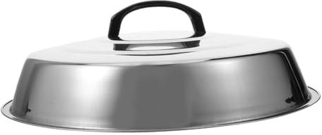 BESPORTBLE Edelstahl Grill-abdeckhaube Hohe Rundkuppel Für Outdoor Camping BBQ Dampf Fettarmes Garen Großer Fleischstücke Robuste Hitzeabdeckung Für Grill Und Pfanne