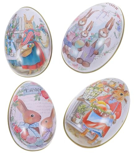Garneck 4pcs Easter Box Candy Boxes for Treats and Snacks Sturdy and Cute Holiday Packaging for Easter Parties and Celebrations