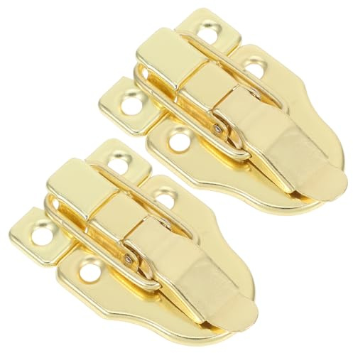 DIYEAH 2 Stück Hardware Schnallenschloss Scharnier Klappschrank Haspenschloss Gitarrenkoffer Verriegelung Packlock Verschluss Haspenschloss Federriegel Haspenschloss Verschluss | Sichere Befestigung, Schneller Gebrauch, Vielseitig Einsetzbar, Heim und Reise, Passendes Kasten Zubehör