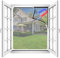 Mosquitera Ventana Magnetica, 130 x 150 cm DIY Mosquitera Ajustable para Ventanas, Fácil Instalación sin Taladrar, Mosquitera Ventana de Fibra de Vidrio (Marco Blanco y Red Gris)