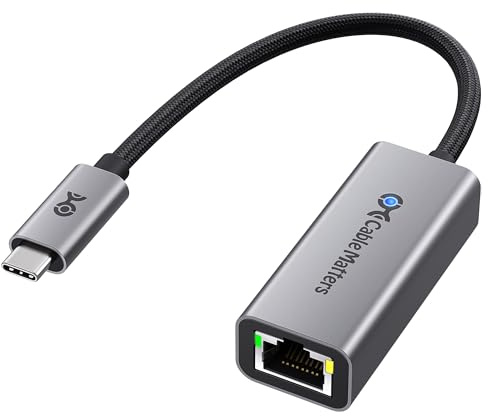 Cable Matters USB C to Ethernet Adapter, Gigabit Ethernet to USB C Network Adapter for 1000Mbps, Compatible with MacBook, iPhone 16 Pro/Max, iPad Pro, Dell XPS, Surface, and More