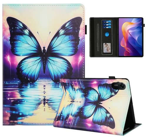 Rostsant Coque pour Xiaomi Redmi Pad 2 11 Pouces Impression Graphique Housse en Tablette Cuir PU Protection pour Xiaomi Redmi Pad 2 11 Pouces Papillon d'ombre