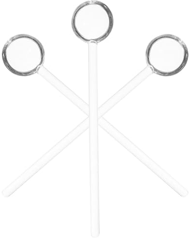 FOMIYES 3 Cucharas de Vidrio para Espresso y Café Mini Cucharas Pequeñas de 155 CM para Remover Té y Bebidas Frías Cucharitas Portátiles para Uso Casa Restaurante y Reutilizable