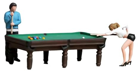 JWQFBC Mini-billard Miniature En Résine, Peint à La Main, Idéal Comme Cadeau Ou Accessoire pour Maison de Poupée, Hauteur 2.8 Cm