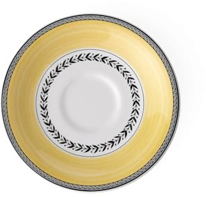 Villeroy & Boch Audun Ferme Sous-tasse à Mokka-/expresso, 14 cm, Porcelaine Premium, Blanc/Multicolore