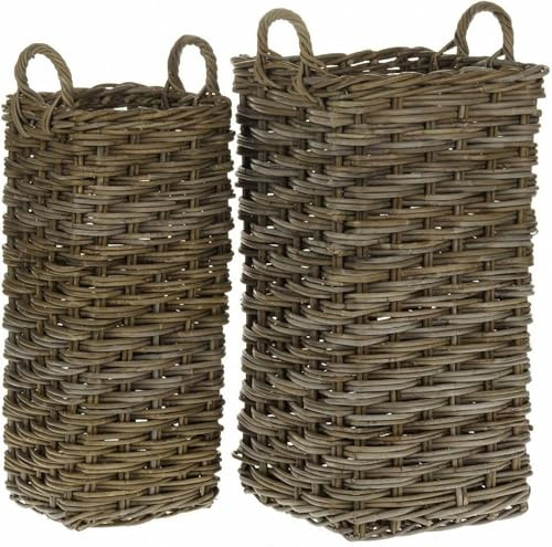 Large Rustic Rattan Wicker Willow Umbrella Sports Rackets Basket Stand Holder