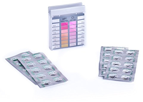 Chlor / pH Testgerät inkl. je 20 Tabletten Schwimmbad Pool Wasser Aquarium