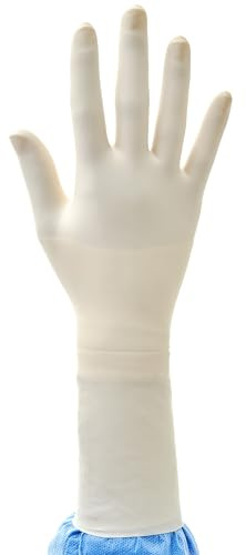 Ansell GAMMEX Latex, puderfreie sterile chirurgische Handschuhe, Größe 8.5, weiß (50 Paar)