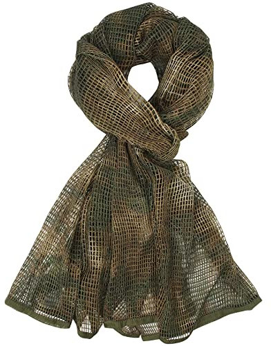 Fousam Scharfschützenschleier, taktischer Schal aus Netzstoff, für Jagd, Schießen, Wildfotografie, Militär, Outdoor-Aktivitäten