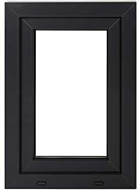 Framex Fenster Weiß/Anthrazit - Alle Größen Kellerfenster BxH 1000 x 1200 mm - Garagenfenster/Gartenhaus Fenster PVC BxH 100 x 120 cm 3-fach Verglasung-Din Rechts-Dreh Kipp Kunststofffenster-B2B
