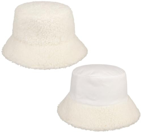 Seeberger Teddy Fur Wendehut Bucket Hat Fischerhut Kunstfellhut Damenhut Stoffhut Damen - Winter Herbst-Winter