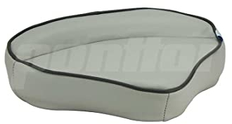 PONTTOR Anglersitz Kinzig Anglerstuhl Skipper Bootssitz Bootsstuhl Sitz für Angelboot, hellgrau, dunkelgraue Biese