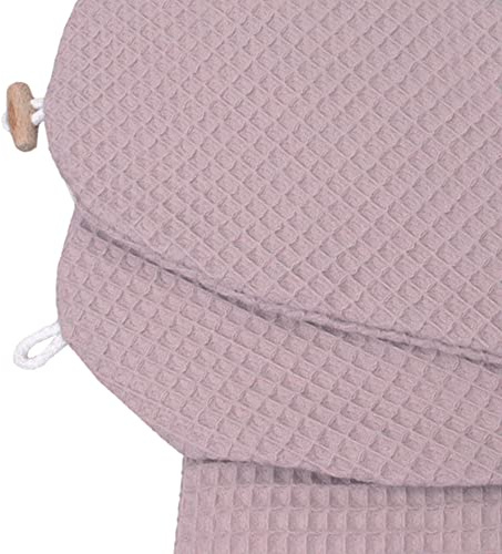HOBEA-Germany Amningskudde, XXL, förvaringskudde, graviditetskudde, sidosovkudde, stor (Våffelmönster mauve, Överdrag för amningskuddar)
