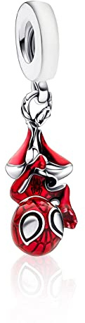 RMMY Charms Araignée inversée en argent sterling 925 pendentifs et perles pour bracelets et colliers pour femmes.