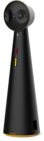 Ipevo TOTEM 180 - Con videocamera panoramica per videoconferenze 4K, 180° di visione completa per sale riunioni di medie dimensioni, 120° per piccoli gruppi, auto-inquadratura IA