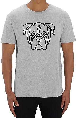 Bullmastiff Hunde-T-Shirt, niedliches Gesicht, Art Man's Woman's Classic Urban Tees, grau, XL