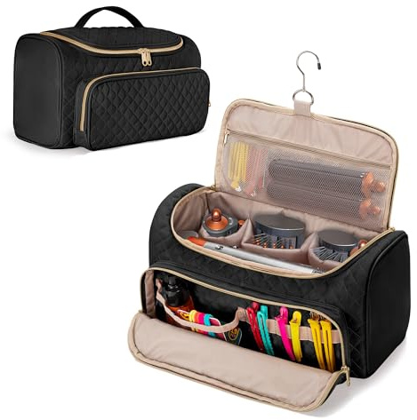 Fasrom Reisetasche Compatible with Dyson Airwrap, Zubehörtasche Haartrocknerhalter für Airwrap Complete und Haartypen Styles, Shark FlexStyle Air Styling & Drying System HD430/HD435, Schwarz