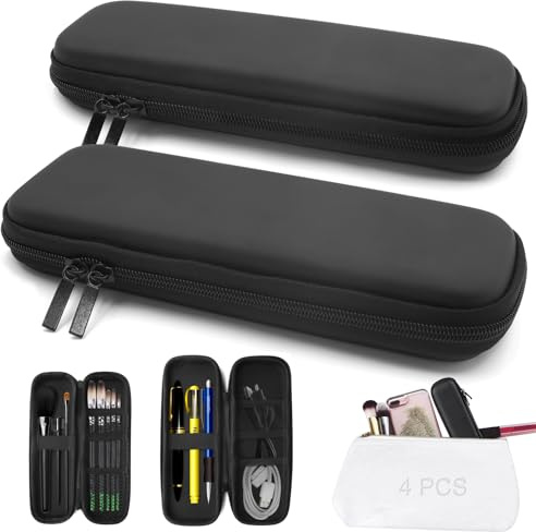 GZqiancang Stift Etui, Eva Stift Etui mit Reißverschluss,2 Größe | Eva Stift Etui Schwarz für Elektronischer Stift, Kabelgebundene Kopfhörer, Ladekabel, Make Up Pinsel