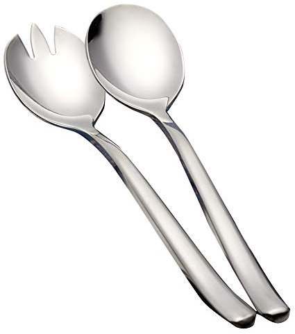 Salad Spoon Fork Serving Set of 2,Premium 304 Stainless Steel Salad Servers Set,Metal Matte Process,Classic Design for Reusable,2pc(2pc)