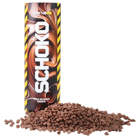 DIBYS Pépites de chocolat au lait 900 g | Chocolat belge pour fontaine à chocolat, fondue et couverture | Gouttes de chocolat idéales pour fondre | Pastilles dans une élégante boîte cadeau