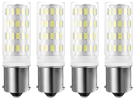 ShuoHui 1156 12V 24V Glühbirne 4 Watt, Weiß Licht, Singlekontakt Mit Schutzhülle für Outdoor Landschaft Beleuchtung (4)