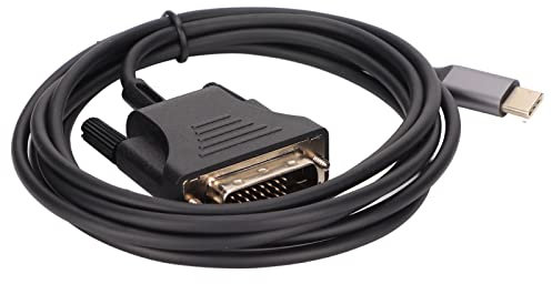 Plyisty Adaptateur de Câble USB 3.1 vers DVI, 190 Cm/74,8 Pouces 1920 X 1080 @ 60 Hz 10 Gbit/s Type C vers DVI Câble Adaptateur Vidéo Convertisseur pour Ordinateur Smartphone TV Projecteur