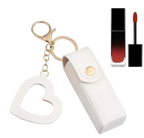 Estuche de cuero para pintalabios, soporte compacto para pintalabios