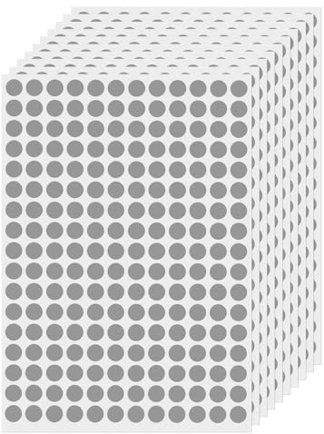 FINDAT 2040 Stück, 10 mm Klebepunkte Runde Punktaufkleber Etiketten Grau | Selbstklebend, wasserfest, Vinyl, Kalender, Büro, Schule, Farbcodierung, Markierungspunkte