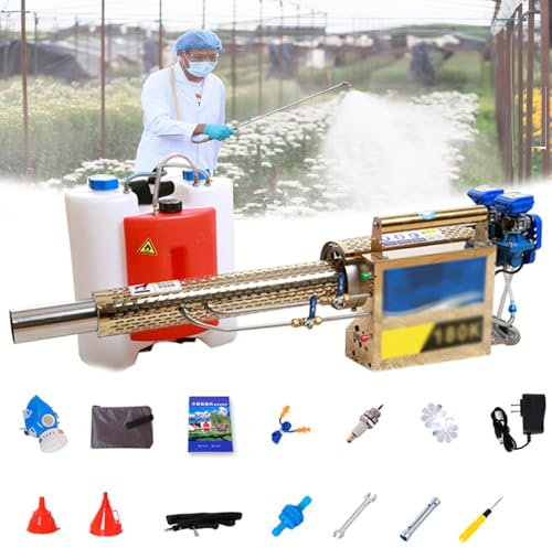 YLANMEI Máquina nebulizadora térmica portátil de 15 l, nebulizadora desinfectante, pulverizador eléctrico, atomizador de Aerosol para Interiores y Exteriores,180
