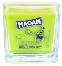 Maoam Duftkerze im Glas | Jumpy Apple | Duftkerze Apfel | Hochwertiges Wachs & lange Brenndauer | Geschenkidee Freundin, Familie (200g)