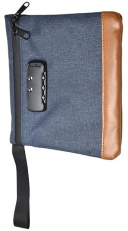 Geruchsdichte Taschen, Diebstahlschutz, Geldtasche mit Schloss, 20 x 19 cm, Carbonfutter, verschließbare Tasche für Bargeld, Geldbörse, Handy
