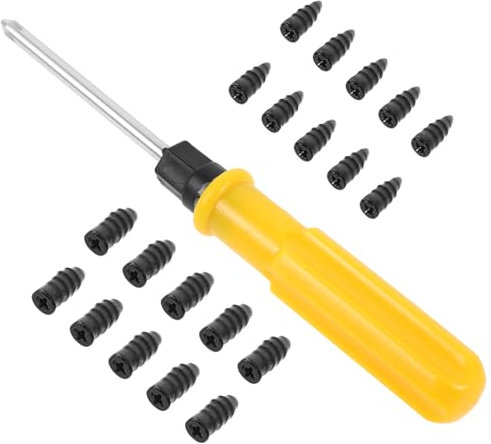 HEALEEP Kit Ripara Pneumatici per Riparazione Rapida di Gomme Sottovuoto, Set Compatto in Gomma Nero Chiodi e Cacciavite, per Interventi On-the-go