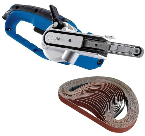 400W Electric 13mm Power Belt Finger File Sander Plus 22 Assorted Grit Sanding Belts