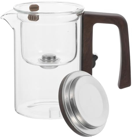 TOYANDONA Tetera de Vidrio con Infusor Extraíble para Té Suelto Jarra con Filtro para Infusiones Resistente y Fácil de Limpiar Diseño Elegante para Uso Doméstico
