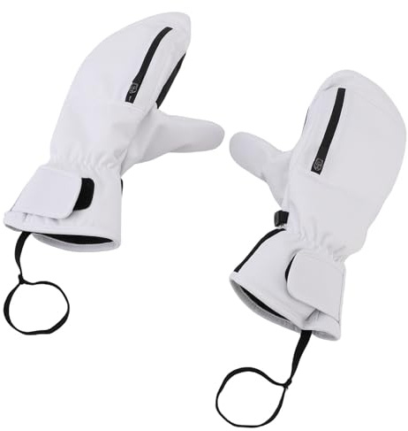 Oytrui Manoplas de esquí, de Nieve de Invierno Súper Cálidos para Hombres y Mujeres con Bolsillo con Cremallera para Pantalla Táctil, Resistentes a la Lluvia, a Prueba de Viento, para (L)