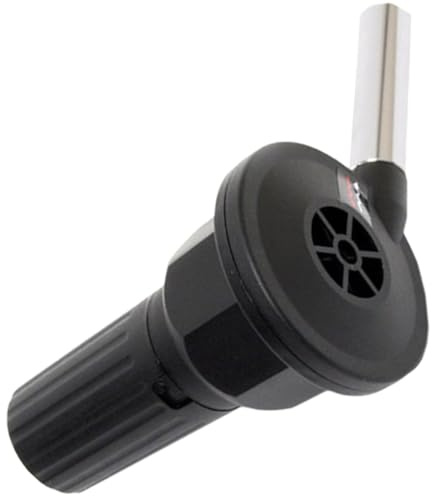 Veemoon Ventilateur Électrique Portable pour Barbecue Extérieur, Souffleur D'air Allume-feu Rapide en Abs et Aluminium, Outil de Soufflage pour Camping et Grillades, 1 Pièce