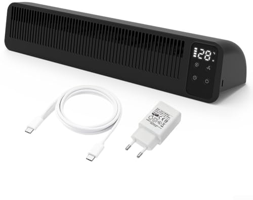 Radiador Boosting Ventilador con 3 niveles de control de velocidad, silencioso (38 dB), fijación magnética para radiadores de acero, eficiencia energética, para habitaciones de hasta 30 m³ (negro)