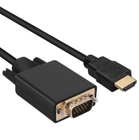 HDMI to VGA Cable 1.8M, Uni-Directional HDMI (Male) to VGA (Male) 1080P@60Hz Adapter Cable Compatible with Computer, Desktop, Laptop, PC, Monitor, Projector, HDTV, Raspberry Pi, Xbox and More