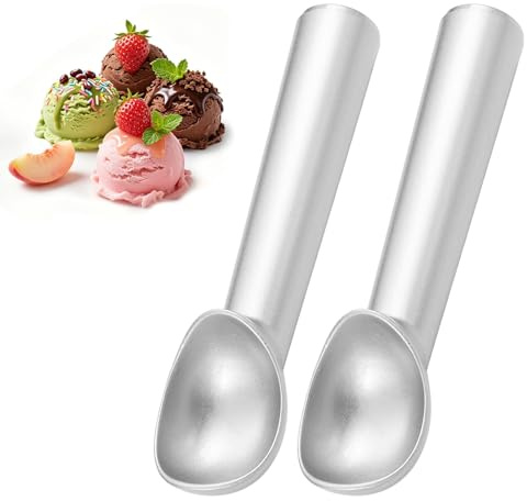 Eisportionierer Eislöffel Portionierer 2 Stück | Eiskugelportionierer mit Antihaftbeschichtung Leicht zu Reinigen Robust und Langlebig für Gelato Keksteig Sorbet Mandeln