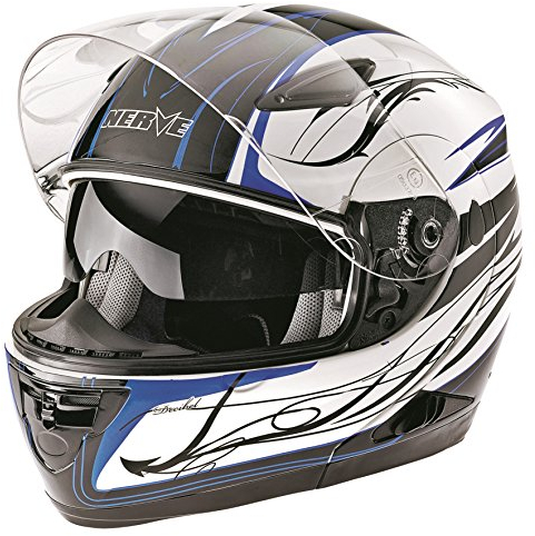 Nerve Klapphelm, Weiß Schwarz Blau, 2XL