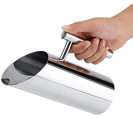 Jarra de Agua de Acero Inoxidable Jarra Grande con Protector Contra Hielo Jarra para Beber en Frío Hotel en el hogar Herramienta de Servicio para Servir Agua,Té Helado (1L)