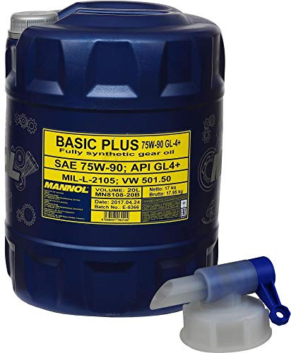 20 Liter MANNOL Getriebeöl Basic Plus 75W-90 API GL 4+ Gear Oil + Auslaufhahn
