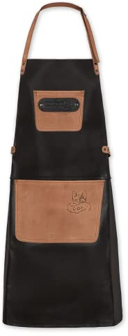 Black Forest Fox Büffel Leder Schürze Grillschürze BBQ Kochschürze Küchenschürze ALPHA