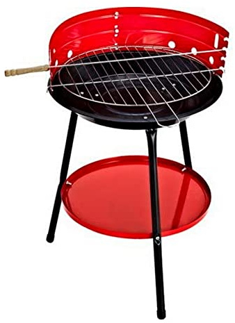 Algon | Barbacoa de Carbón Redonda 51cm con Refuerzo Resistente y Duradero - Parrilla Zincada Patas Estables y Diseño Funcional Fabricada en España Cumple Normativa de Seguridad CE